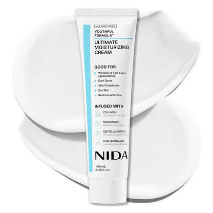 Moisturizing Cream Centella Asiatica, Niacinamide, Hyaluronic Acid, Collagen for Wrinkles, Fine Lines, Dark Spots, Dry Skin