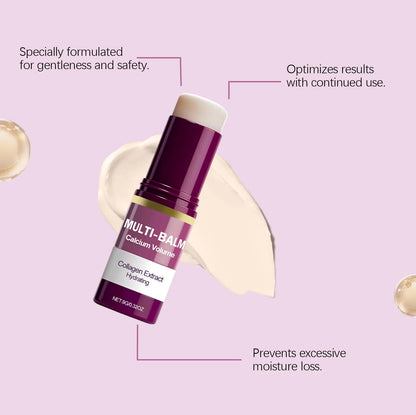 Korean Calcium Volume Multi Balm Stick - Hydrating & Firming Stick Anti-Wrinkle Care Collagen Infused Pre-Makeup Moisturizer