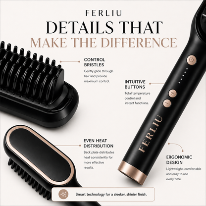 SleekFinish™ Anti-Frizz Straightening Brush