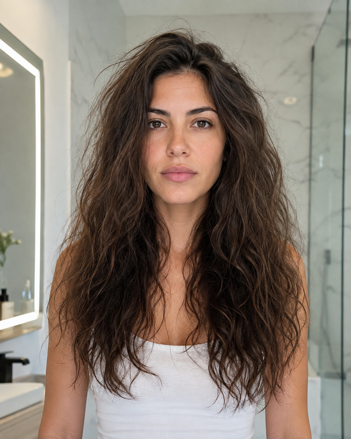 SleekFinish™ Anti-Frizz Straightening Brush before result 1